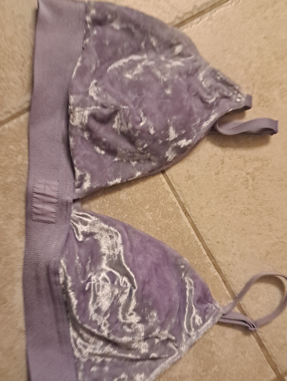 PINK Victoria's Secret Crushed Velvet Light Purple Bralette